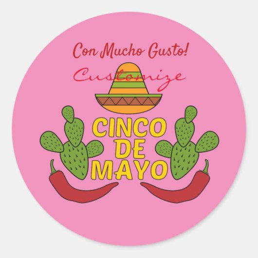 Cinco de Mayo Thunder_Cove Ronde Sticker (Voorkant)