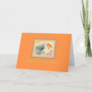 Cinco de Mayo Toucan op Sinaasappel Kaart
