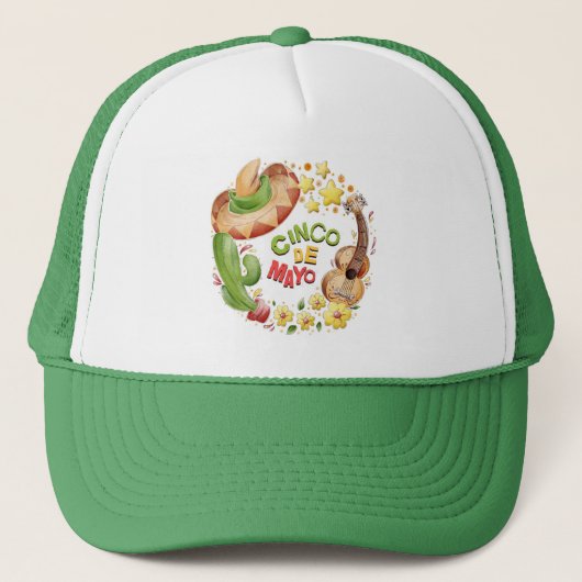 Cinco De Mayo Trucker Hat Trucker Pet (Voorkant)