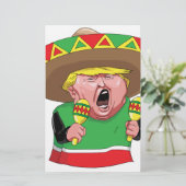 Cinco de Mayo trump Briefpapier (Staand voorkant)