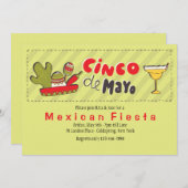 Cinco de Mayo Uitnodiging (Voorkant / Achterkant)