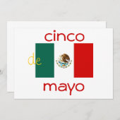 cinco de mayo-uitnodiging kaart (Voorkant / Achterkant)