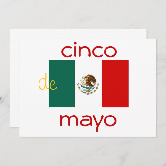 cinco de mayo-uitnodiging kaart (Voorkant / Achterkant)