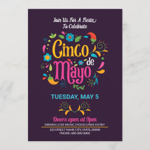 Cinco De Mayo uitnodigingsfolder Kaart