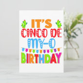 Cinco de Mayo verjaardag grappige woordspeling Kaart (Staand voorkant)