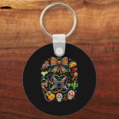 Cinco de mayo verpleegster coquette strik stethosc sleutelhanger (Voorkant)