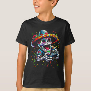 Cinco De Mayo Videogamecontroller Schedel van Suik T-shirt