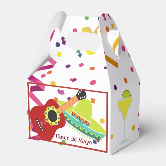 Cinco de Mayo Viering Favoriet Box Bedankdoosjes (Achterkant)