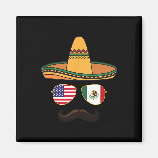 Cinco de Mayo Viering Mexicano Amerikaans 2025 1 Magneet (Voorkant)