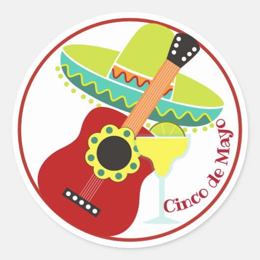 Cinco de Mayo-vieringssticker Ronde Sticker (Voorkant)