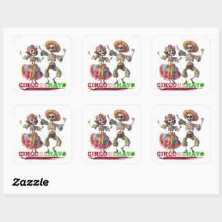 CINCO DE MAYO VIERKANTE STICKER
