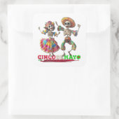 CINCO DE MAYO VIERKANTE STICKER (Tas)