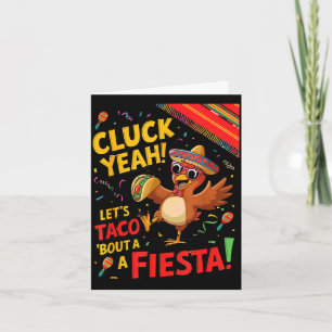 Cinco de mayo vlag kip cluck yeah laten we taco kaart
