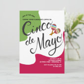 Cinco de Mayo-vlaguitnodiging Kaart (Staand voorkant)