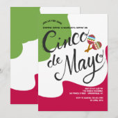 Cinco de Mayo-vlaguitnodiging Kaart (Voorkant / Achterkant)