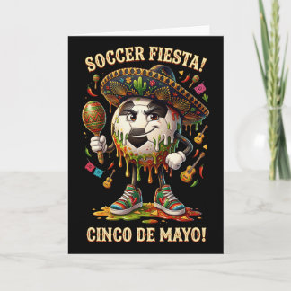Cinco De Mayo Voetbal Fiesta Drip Sport Liefde Man Kaart
