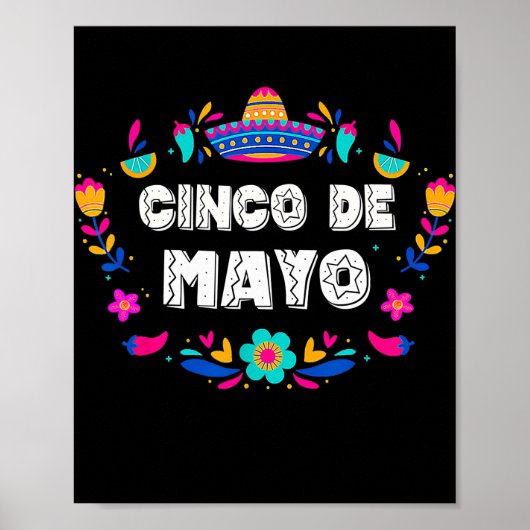 Cinco de Mayo voor Mannen vrouwen Kinder Mexicaans Poster (Voorkant)