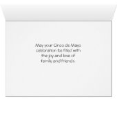 Cinco de Mayo voor neef, kleurrijke mozaïek (Binenzijde Horizontaal (Onderkant))