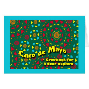 Cinco de Mayo voor Nephew, kleurrijk mozaïekontwer