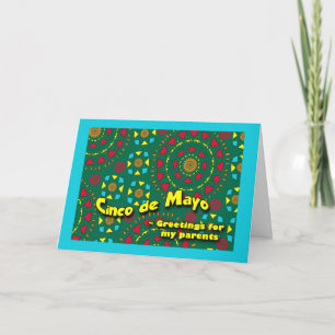 Cinco de Mayo voor ouders, Colorful Mosaic Design Kaart