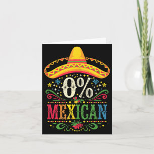 Cinco de mayo voor vrouwen 0% Mexicaans Kaart