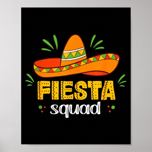Cinco de mayo voor vrouwen fiesta squad  poster (Voorkant)