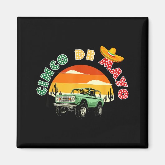 Cinco de mayo voor vrouwen mannen en kinderen  magneet (Voorkant)
