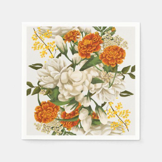 Cinco De Mayo-Waterverf floral Servet (Voorkant)