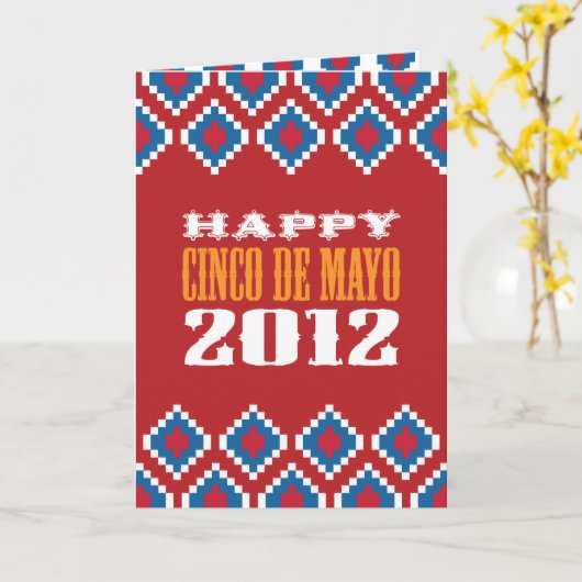 Cinco de Mayo Wenskaart Kaart (Gele Bloem)