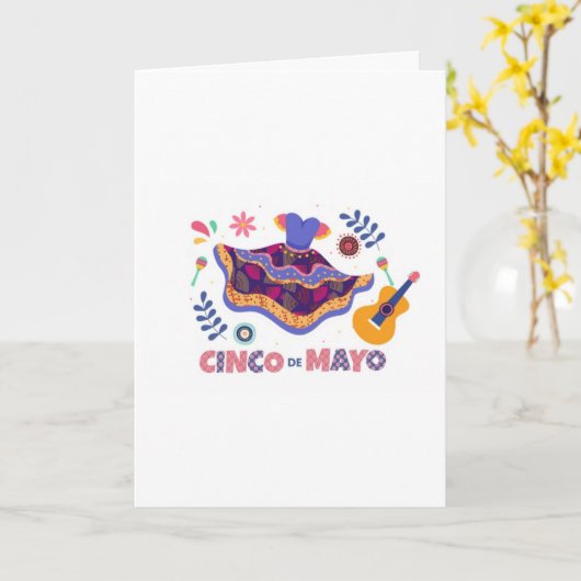 Cinco de Mayo! Wenskaart Kaart (Gele Bloem)