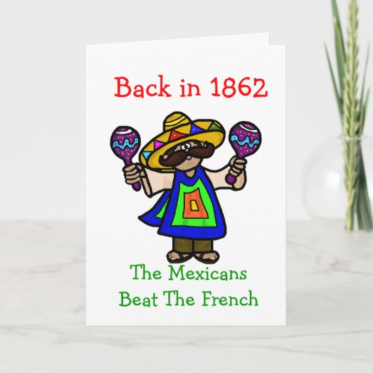 Cinco de Mayo Wenskaart Mexicaans & Maracas Kaart (Voorkant)