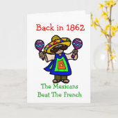 Cinco de Mayo Wenskaart Mexicaans & Maracas Kaart (Gele Bloem)