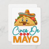 Cinco de Mayo wenskaarten, originele kunst Feestdagenkaart (Voorkant / Achterkant)