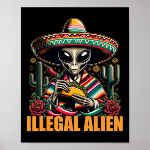 Cinco de Mayo Western Ufo Funn Poster