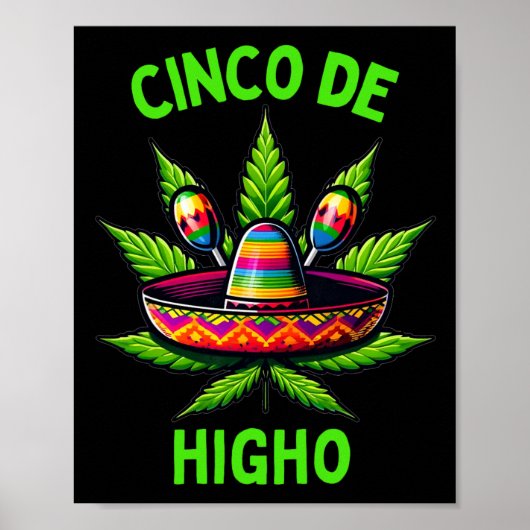 Cinco De Mayo Wiet Grappige Stoner Humor  Poster (Voorkant)