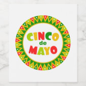 Cinco de Mayo Wijn Etiket (Enkel label)