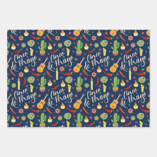 Cinco de Mayo Wrapping Paper Set van 3 (Voorkant)