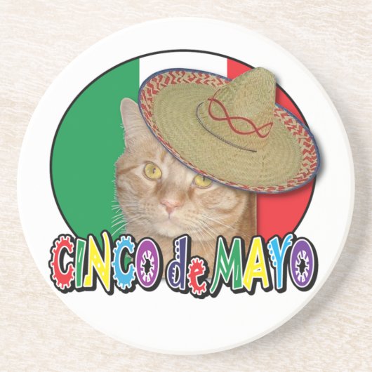 Cinco de Mayo Zandsteen Onderzetter (Voorkant)