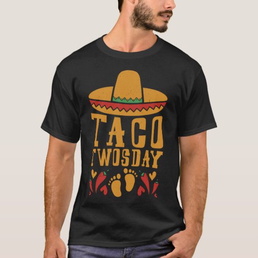Cinco De Mayo Zwangerschap Taco Tweedaagse Mexicaa T-shirt (Voorkant)