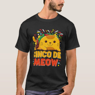 Cinco De Meo Mexicaanse Kat Cinco De Mayo Kostuum T-shirt