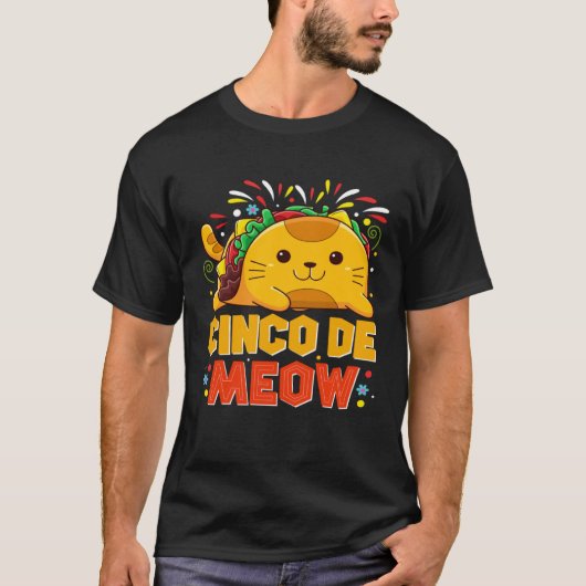 Cinco De Meo Mexican Cat Cinco De Mayo Costume Ta T-shirt (Voorkant)