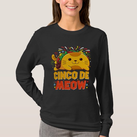 Cinco De Meo Mexican Cat Cinco De Mayo Costume Ta T-shirt (Voorkant)