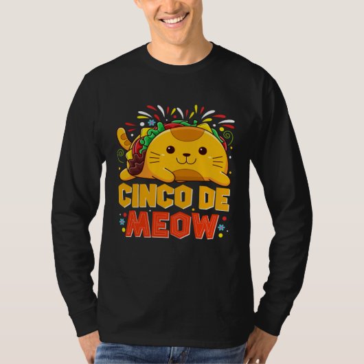 Cinco De Meo  Mexican Cat Cinco De Mayo Costume Ta T-shirt (Voorkant)