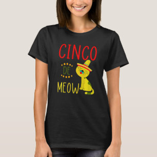 Cinco De Meow 5 mei Mexicaanse trots kattenliefheb T-shirt