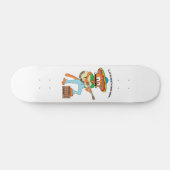 "Cinco de Meow" Cartoon Mustache Cat Persoonlijk Skateboard (Horizontaal)