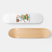 "Cinco de Meow" Cartoon Mustache Cat Persoonlijk Skateboard (Horizontaal)