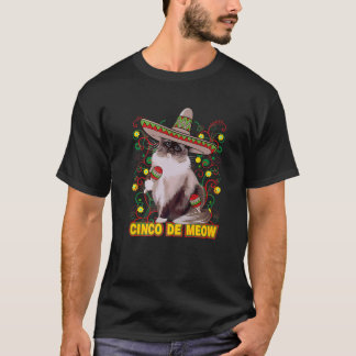 Cinco de Meow Cat Cinco de Mayo Costume Matching H T-shirt