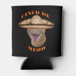 Cinco de Meow Cat Cinco de Mayo Mexico Blikjeskoeler