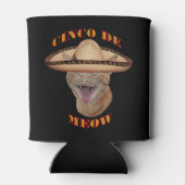 Cinco de Meow Cat Cinco de Mayo Mexico Blikjeskoeler (Achterkant)