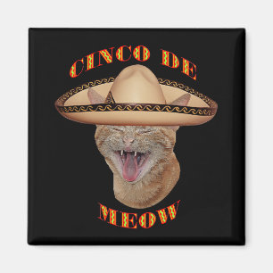 Cinco de Meow Cat Cinco de Mayo Mexico Magneet